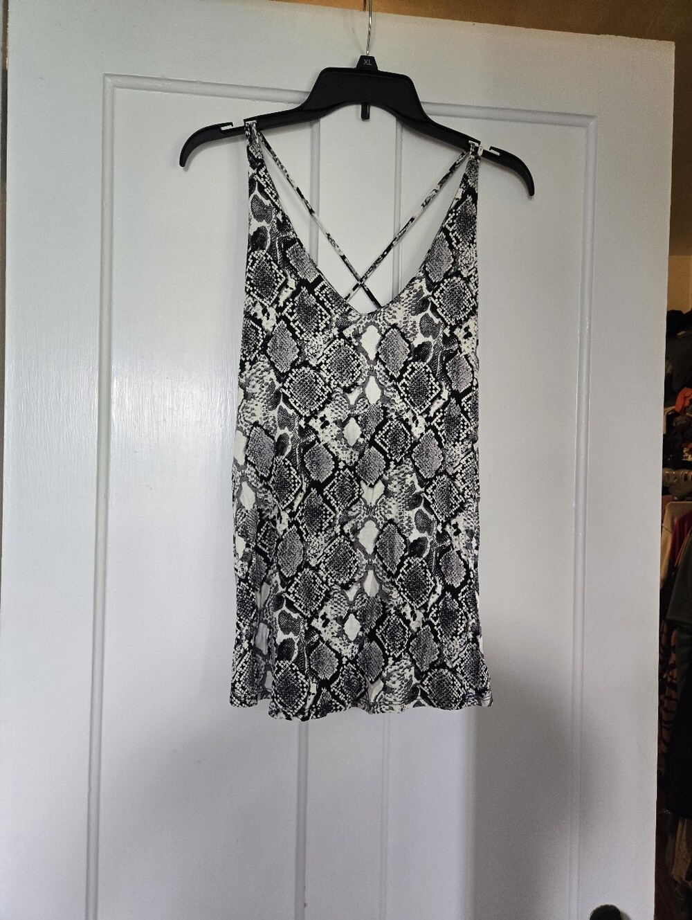 Papermoon Black & White Snake Print Strappy Cami